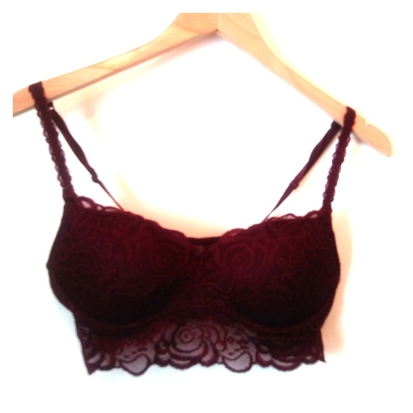 PINK Victoria's Secret Other - Victoria Secret PINK Burgundy bra Lace BRALette